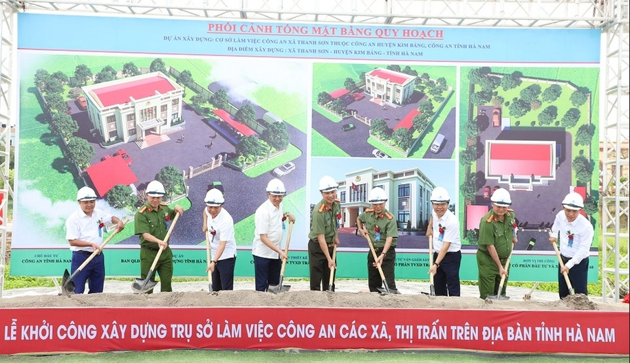 Hà Nam khởi công xây dựng trụ sở Công an xã